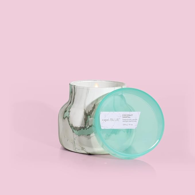 Capri Blue Modern Marble Jar Candles - Luxury Scented Candles for Home - Long Lasting Soy Wax Blend