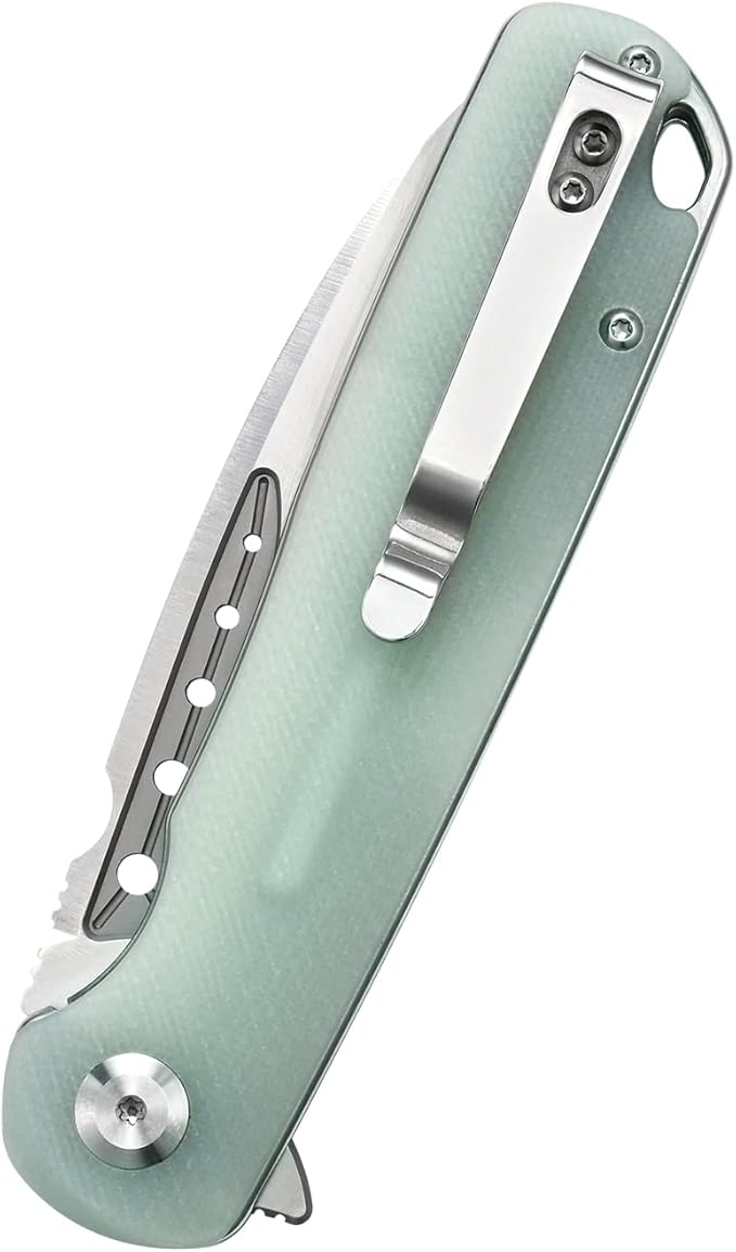 Sitivien ST131 Folding Knife,D2 Blade G10 Handle EDC Tool Knife with Liner Lock for Outdoor Camping