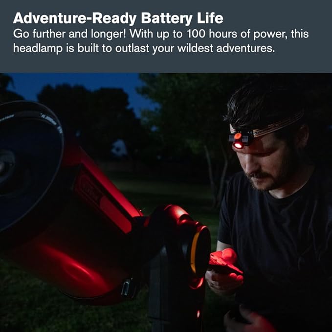 Celestron ??Night Vision Headlamp ??Multiple Light Modes ??Includes SOS Setting ??Ideal for
