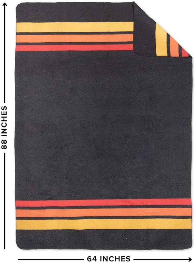 Arcturus Rainier Wool Blanket - 4.5lbs Warm, Heavy, Washable, Large | Great for Camping, Outdoors