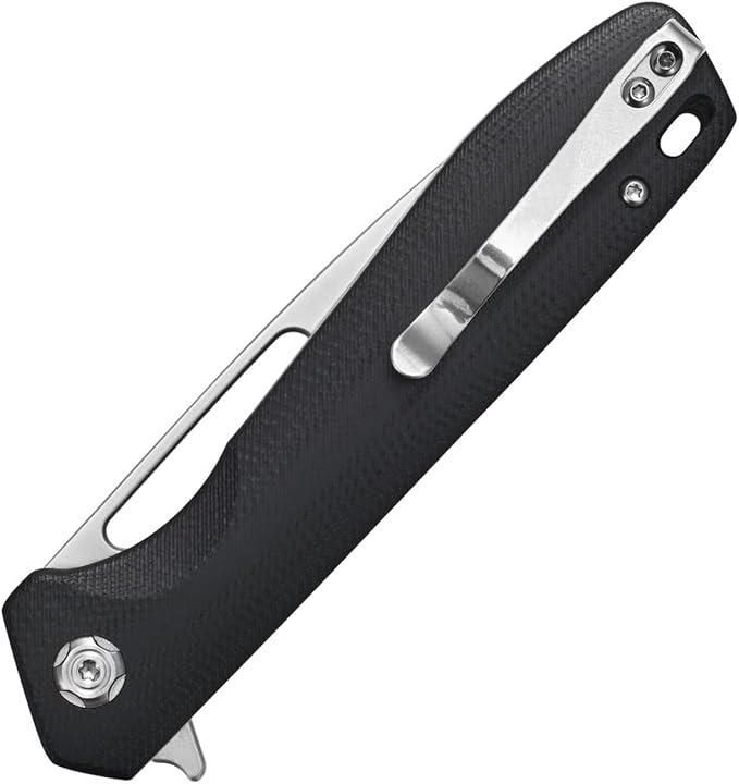 Sitivien ST801 Folding Knife,8Cr18Mov Steel Blade with G10 Handle Pocket Knife EDC Tool Knife for