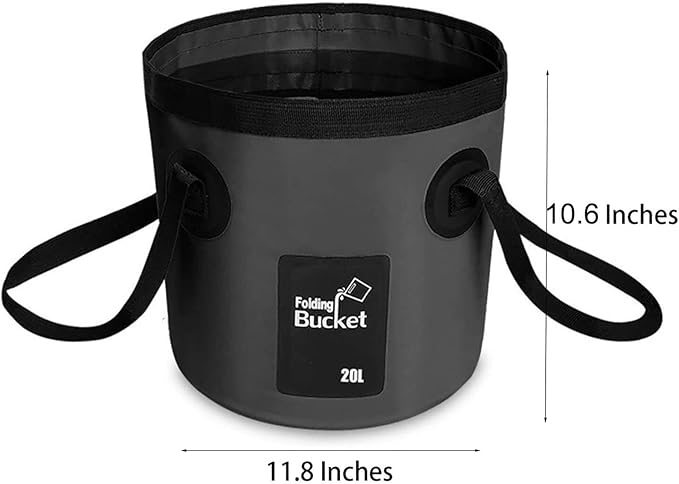 BANCHELLE Collapsible Bucket Water Container Portable Folding Camp Wash Basin for Outdoor Traveling