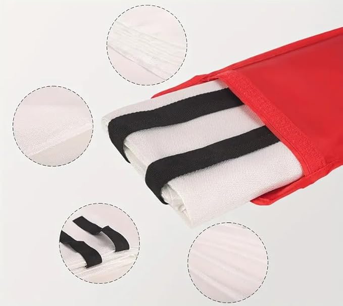 Emergency Fire Blanket for Fire Suppression, 39x39 inches Flame Retardant Fabric Fireproof Blanket