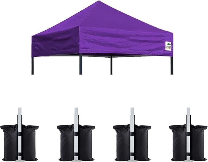 Eurmax USA Pop Up Canopy Replacement Canopy Tent Top Cover, Instant Canopy Top Cover ONLY,Bonus 4PC