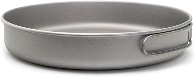 Lixada Ultralight Titanium Frypan Outdoor Camping Hiking Picnic Cooking Frying Pan 750/1000ML