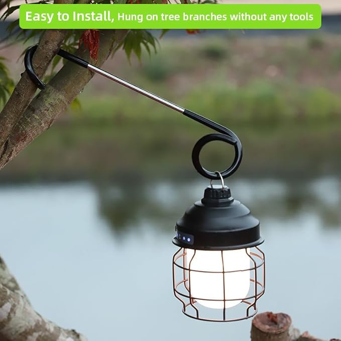 Camping Lantern Hooks, Outdoor Lighting Hooks for Camping Tent lamp Hanger, Bird feeders, Garden