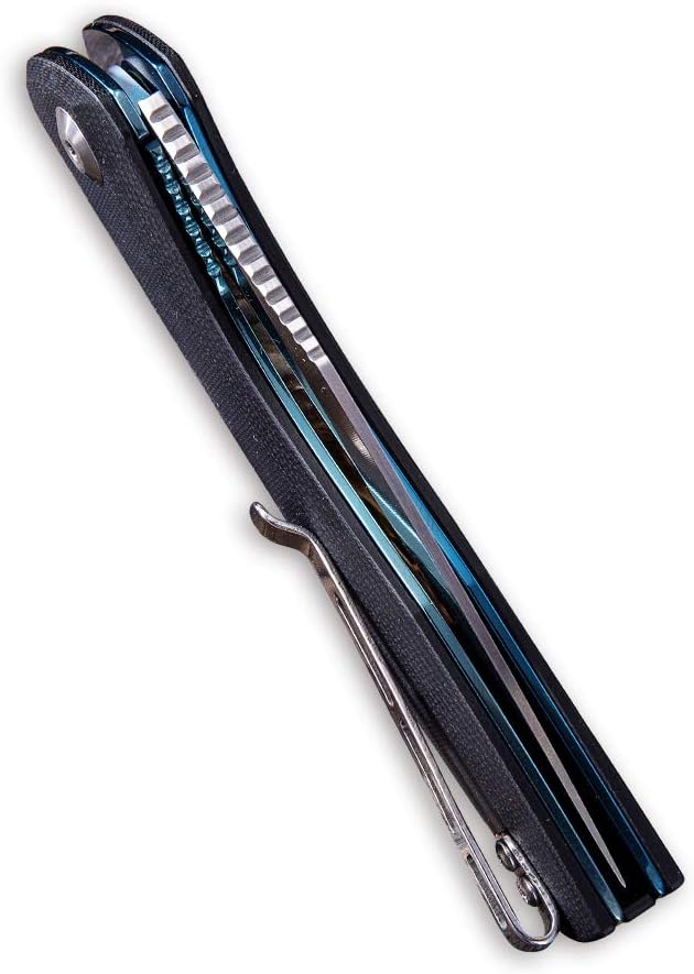 CIVIVI Liner Lock Folding Knife Baklash 3.5" Satin Blade G10 Handles, Reversible Pocket Clip C801C