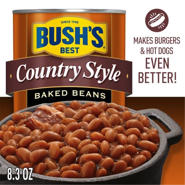 Bush's Best Baked Beans, Homestyle, & Country Style,8.3 Oz Each (Variety Pack)