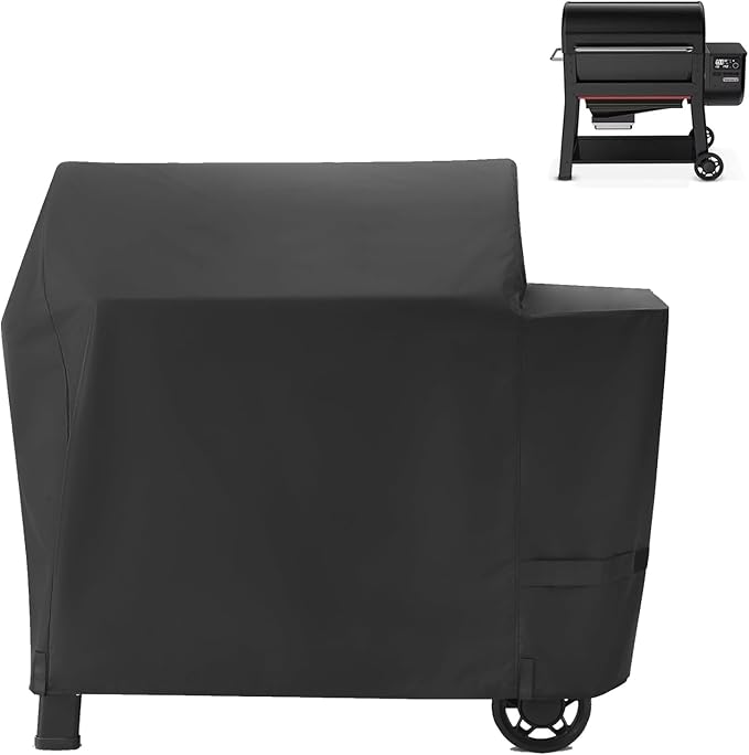 Grill Cover for Weber Searwood XL 600 Pellet Grill, 600D Heavy Duty Waterproof 3400146 Weber