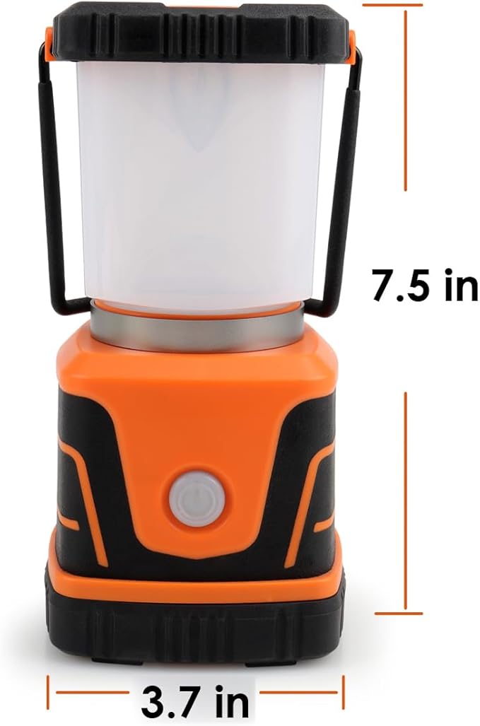 LED Camping lamp Super Bright 1500 lumens 4 Light Modes Dimmable searchlight Battery-Powered