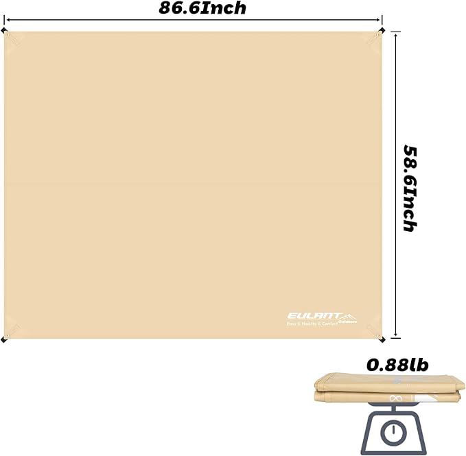 Tent Footprint, 210D Oxford Cloth Camping Tent Tarp, PU 3000 Waterproof Ground Sheet Mat for Tent