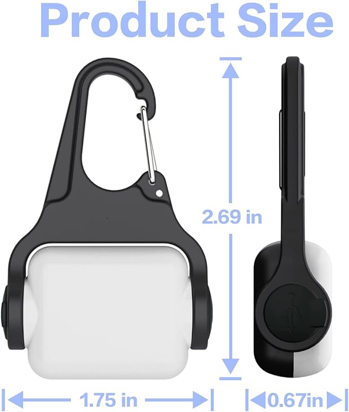 USB Rechargeable Clip-on Dog Collar Light - 3 Modes, IP65 Waterproof, Night Walking, Running