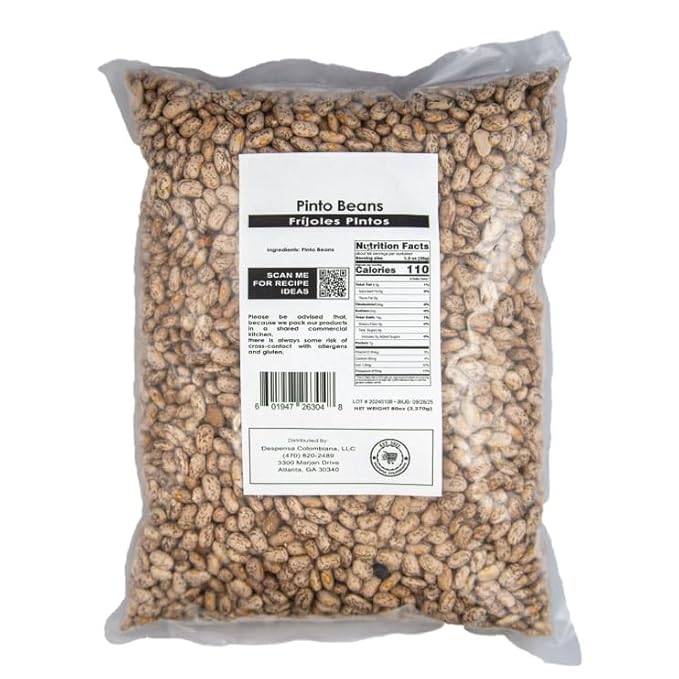 5 Lbs Pinto Beans Dry Bulk - 5lbs - Pinto Beans Bulk Grown in USA - Triple Cleaned Frijoles Pinto