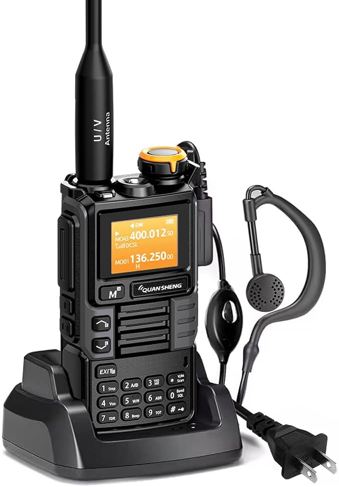 UVK5(99) AM/FM/DTMF Walkie-Talkie 200CH 20-1000MHZ Walkie-Talkie NOAA Weather Forecast with Flash