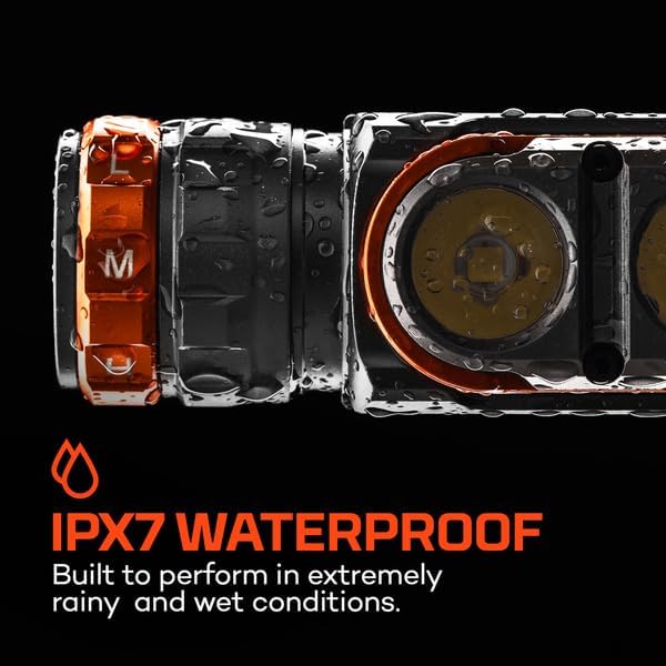 NEBO Transcend 3K Headlamp | 3000 Lumen, 5 Light Modes, USB-C Rechargeable, Waterproof, Magnetic