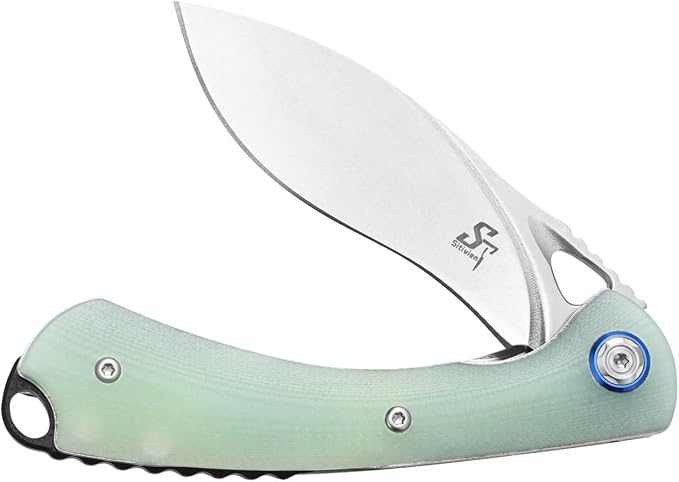 Sitivien ST147 Folding Pocket Knife,14C28N Steel Blade with G10 Handle Utility Knife EDC Tool Knife