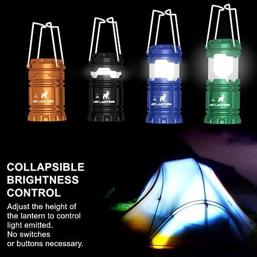 MalloMe Camping Lantern Multicolor 8 Pack Lanterns for Power Outages, Camping Lights for Tent
