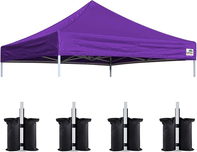 Eurmax USA Pop Up Canopy Replacement Canopy Tent Top Cover, Instant Canopy Top Cover ONLY,Bonus 4PC
