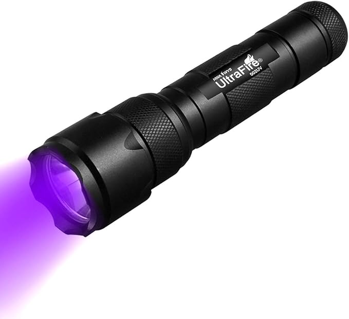 ULTRAFIRE Black Light UV Flashlight, Super Power UV 395-405 nm LED WF-502B Blacklight Flashlights