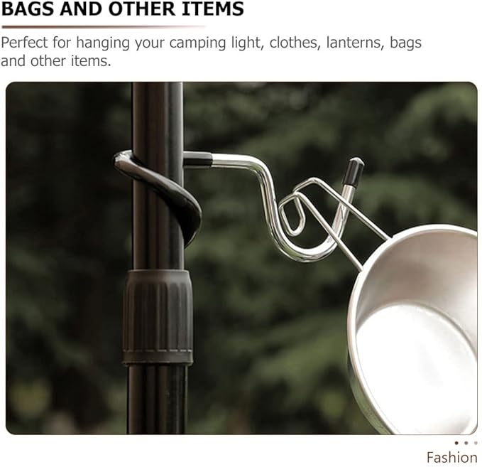 BESPORTBLE Multi Hanger 2Pcs Camping Hooks Light Hooks Camping Pole Light Hooks Camping Lantern