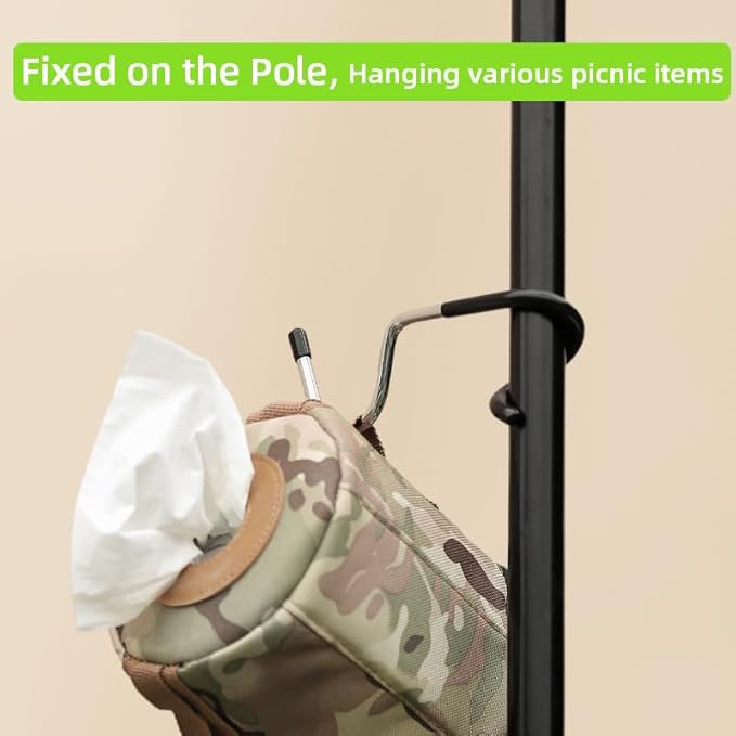 Outdoor Lighting Hooks for Camping Tent lamp Hanger, Bird feeders, Garden Lights, trinkets ; Sturdy