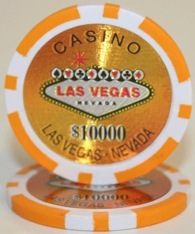 Casino Style Las Vegas Sign Design 14gm Poker Chip Sample Set - 10 New Chips!