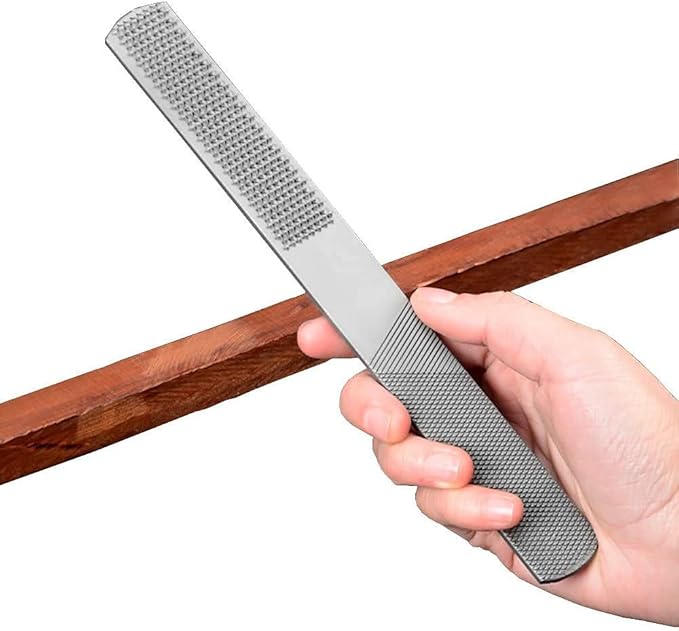 Wood Rasp File 4 Way Hand File and Round Rasp, Half Round Flat & Needle Files Wood Rasp Set for