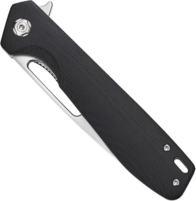 Sitivien ST801 Folding Knife,8Cr18Mov Steel Blade with G10 Handle Pocket Knife EDC Tool Knife for