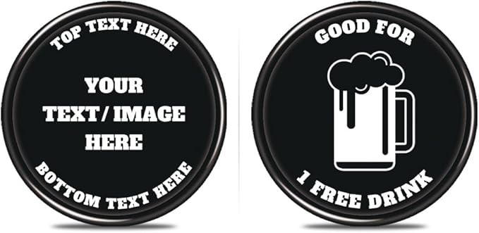 200 PCS Personalized Plastic Poker Chips, Full Color Print Your Logo and Text on The Chip, Good for