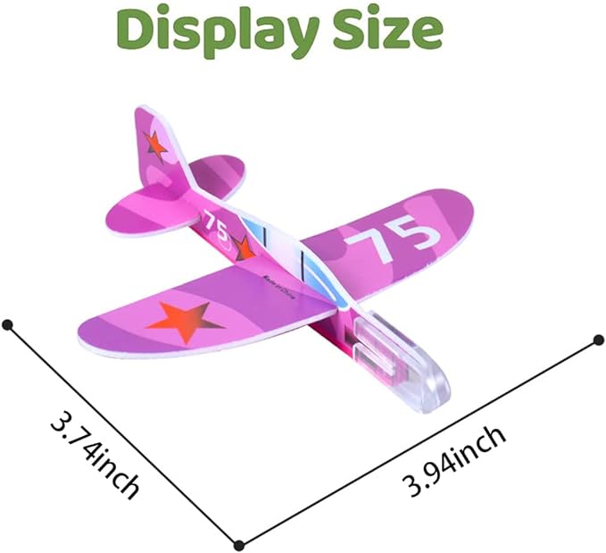 Manmel 50 Pcs Foam Gliders Planes Toys for Kids, Paper Airplane, Party Favors Goodie Bag Stuffers