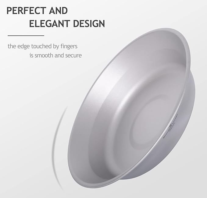 iBasingo Titanium Camping Bowl 174mm Deep Ultralight Backcountry Dining Bowl for Backpackers | 67g