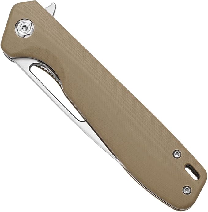 Sitivien ST801 Folding Knife,8Cr18Mov Steel Blade with G10 Handle Pocket Knife EDC Tool Knife for