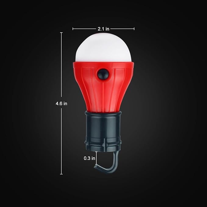 LED Camping Tent Lantern, Portable Outdoor Waterproof Emergency Light Bulb, Battery Powered with