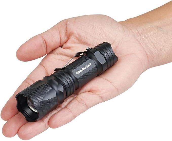 GearLight M3 Mini LED Flashlight - 2 Bright, Small Tactical Flashlights with High Lumens and Pocket
