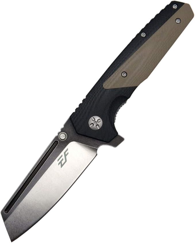 Eafengrow EF68 Folding Knife D2 Blade and G10 Handle with Clip Ball Bearing Pivot Pocket Knife