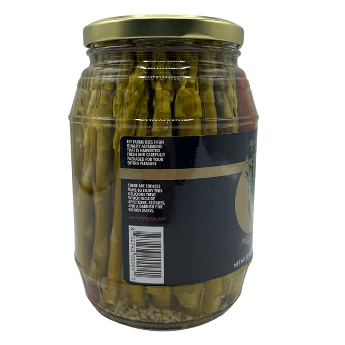 Ely Farms | Pickled Asparagus | Gourmet Crunchy Spears | Family Recipe | Zesty Dill and Garlic