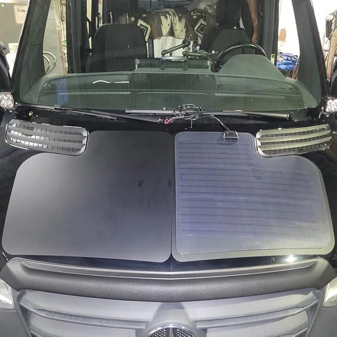 Lensun 90W 12V Hood Flexible Solar Panel for Mercedes-Benz Sprinter 3rd Gen(2019-present) - Off