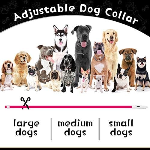 Weewooday 3 Pcs Dog Collar LED USB Rechargeable Lights Dog Necklace Collars Doggy Lights for Night