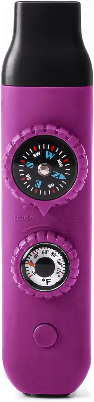 Multifunctional Survival Emergency Whistle for Kids with Compass Hiking Survival, Thermometer &