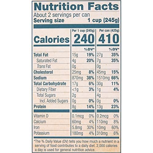 Snow's New England Clam Chowder, 15 oz Can - 13g Protein per Serving - Ready-to-Serve Authentic New