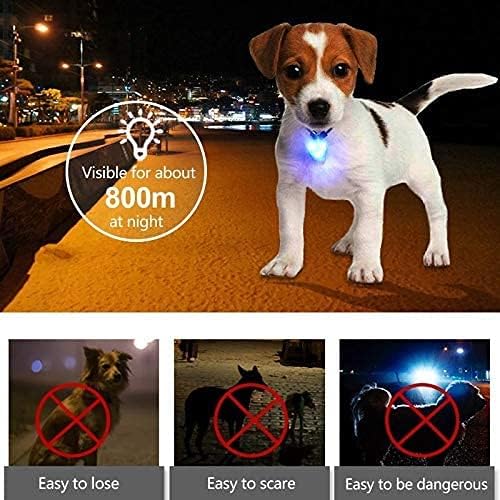 LaRoo Dog Lights for Night Walking - Led Dog Collar Lights for Nighttime, Clip On Light up Dog