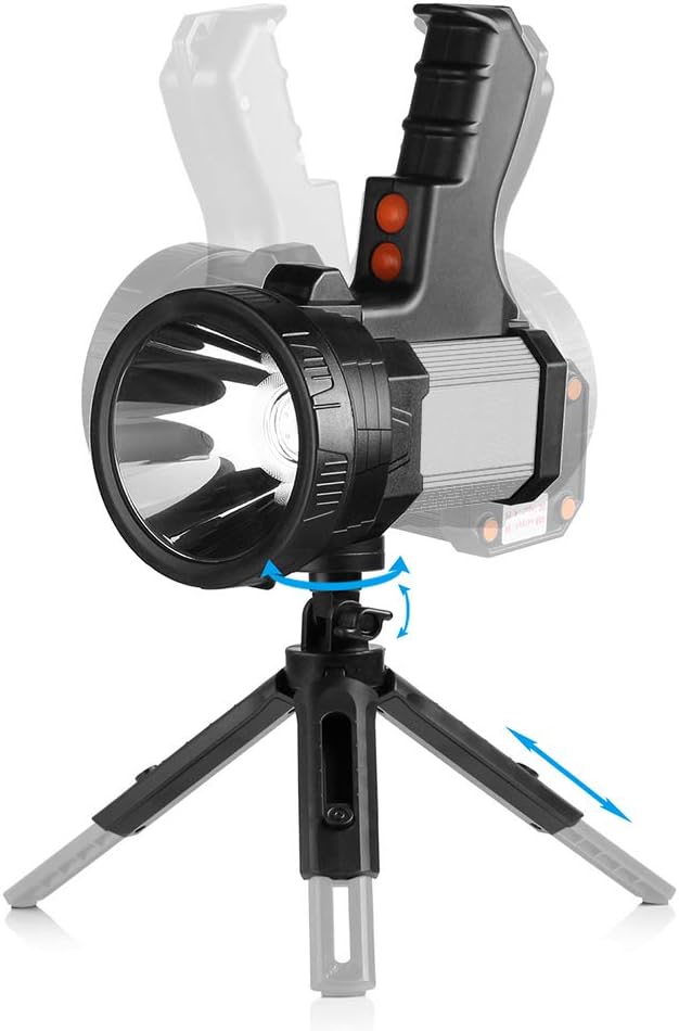 BUYSIGHT Rechargeable Spotlight,1000,000-Lumen Spot Lights Hand held Large Flashlight Handheld