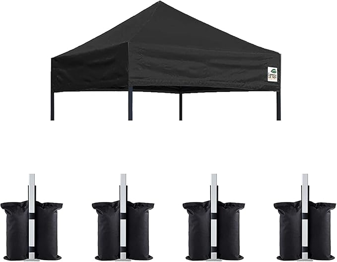 Eurmax USA Pop Up Canopy Replacement Canopy Tent Top Cover, Instant Canopy Top Cover ONLY,Bonus 4PC