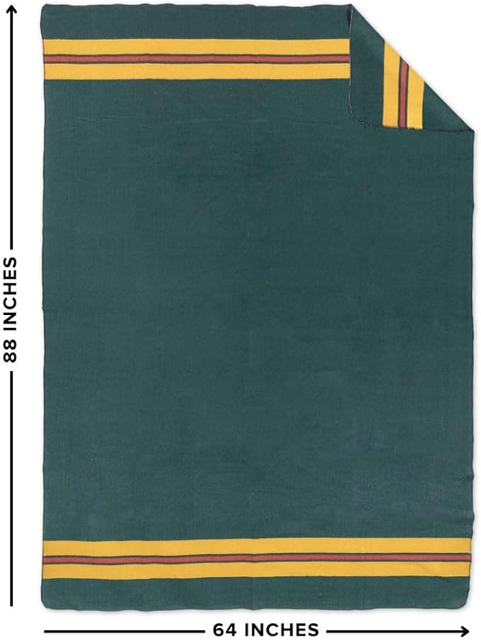 Arcturus Rainier Wool Blanket - 4.5lbs Warm, Heavy, Washable, Large | Great for Camping, Outdoors