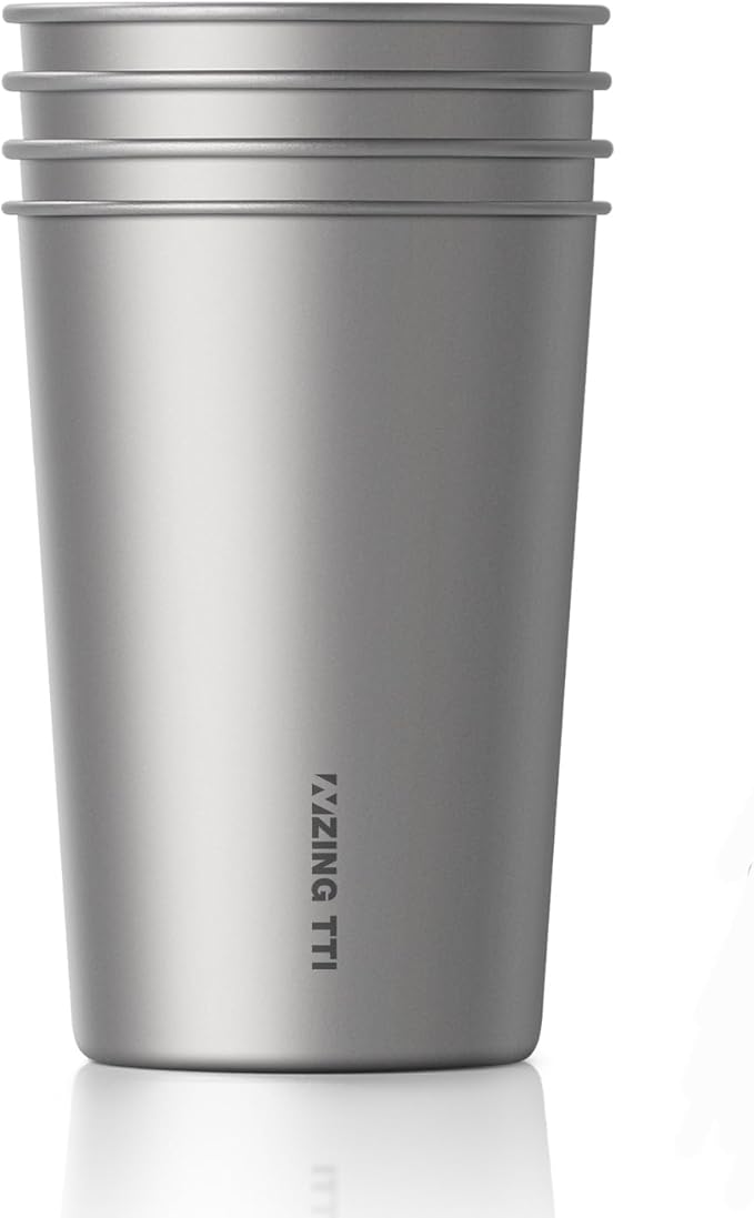 Titanium Pint Cup 300ml/10oz, Stackable Premium Metal Drinking Cups, Reusable Beer Juice Cup