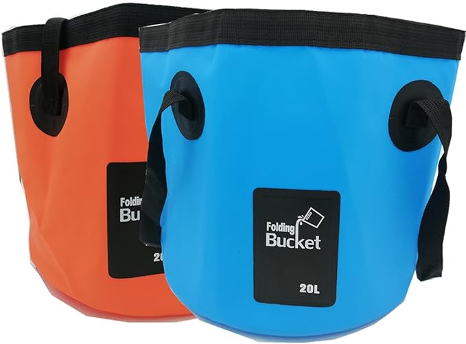 Collapsible Buckets, Camping Water Storage Container 5 Gallon(20L) Portable Folding Bucket Wash