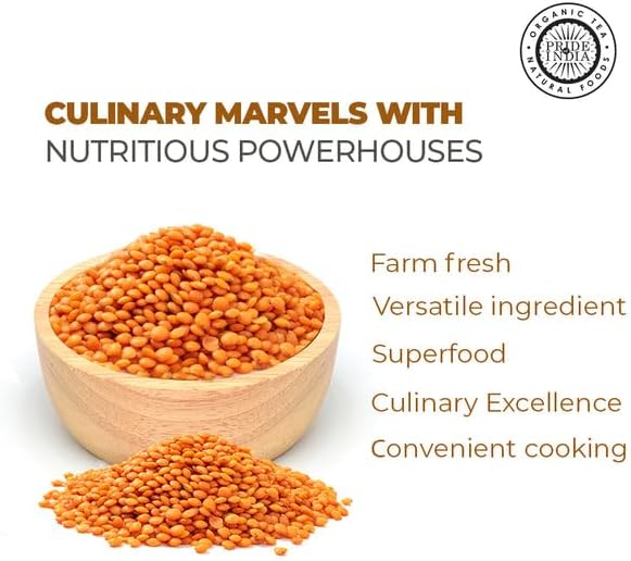 Pride Of India - PACK of 6 - Indian Split Masur Red Lentils - Protein & Fiber Rich Masoor Dal, 3