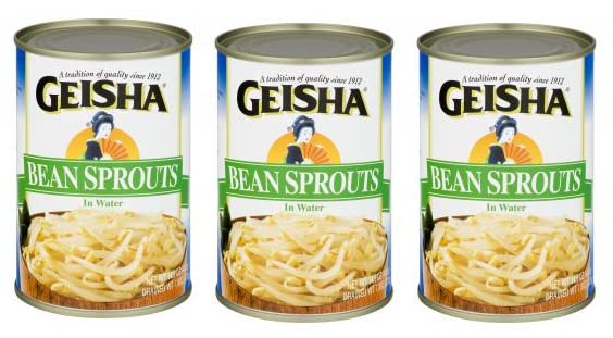 Geisha Canned Bean Sprouts (Pack of 3) 14.5 oz Cans