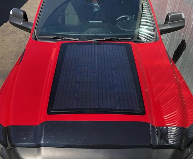 Lensun 100W 12V Hood Flexible Solar Panel for Ram 2500/3500 HD 5th Gen (2019-Present) - Off Grid