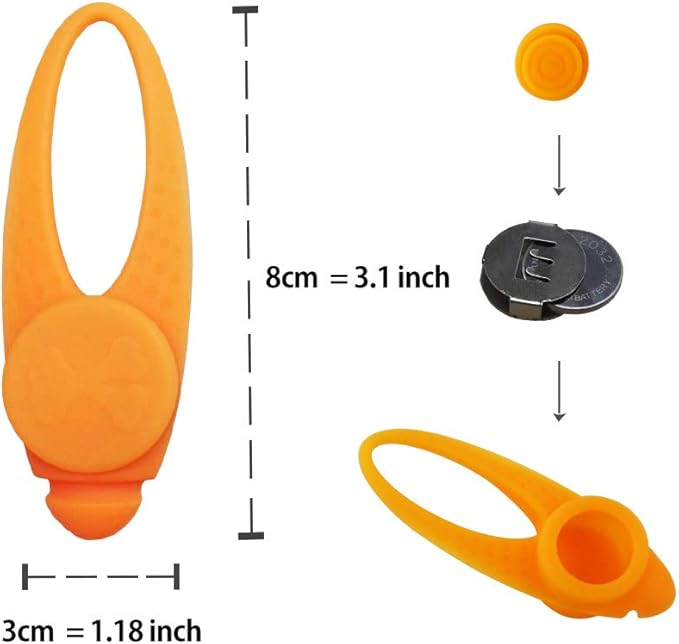 LaRoo Dog Lights for Night Walking - Led Dog Collar Lights for Nighttime, Clip On Light up Dog